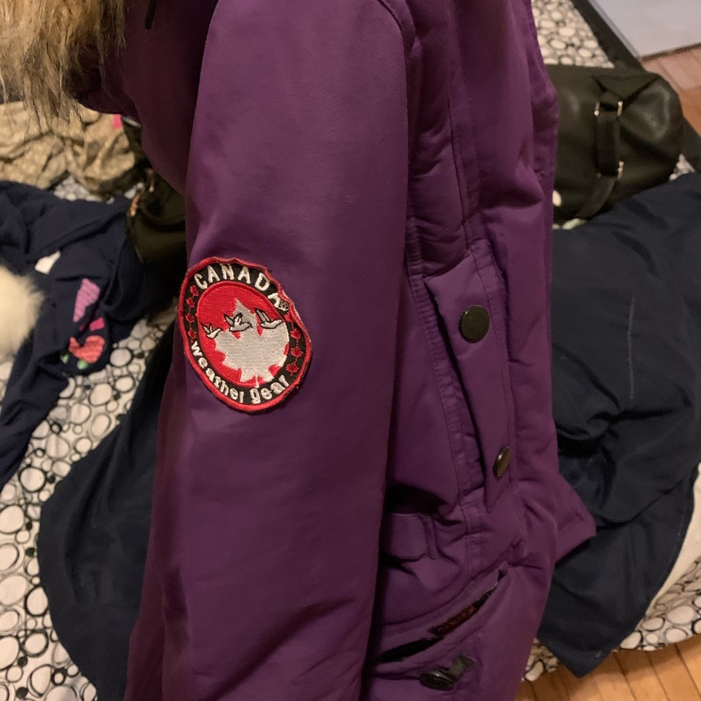 Purple Canada Weather Gear Coat